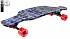 Скейтборд пластиковый Y-Scoo Longboard Shark Tir 31" 408-Ba с сумкой, цвет - голубой хаки  - миниатюра №1